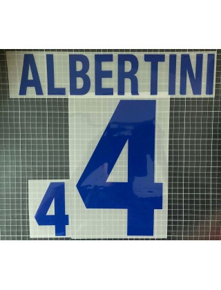 1999-2002 Italy x ALBERTINI Nameset (Away Use)